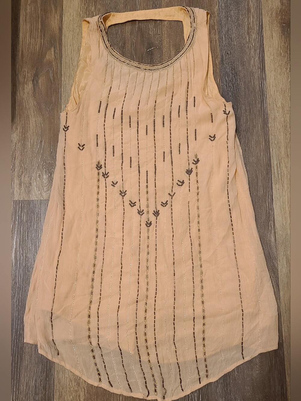 Free People Beaded Boho Style Sleeveless Mini Dress Womens Size MED
